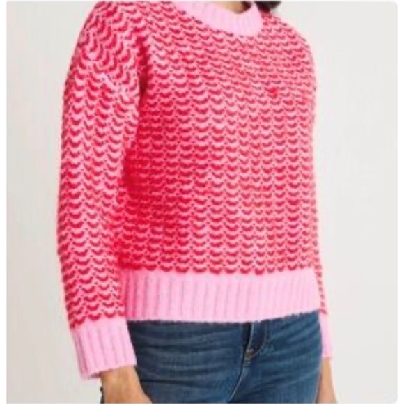 Lilli Sidonio Molly Bracken cropped jumper pink and red - Picture 3 of 12